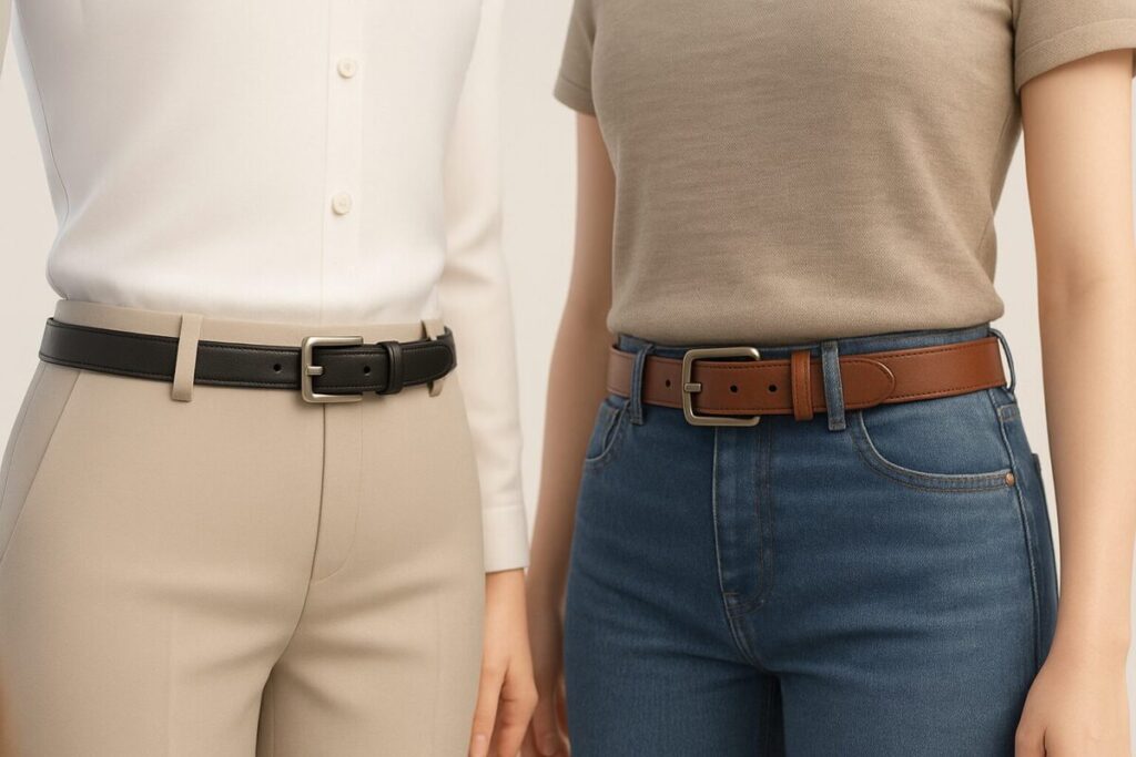 女性のベルト、向きはどっち?右から?左から?混乱しやすい基本とTPO別使い分けガイド
