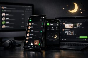 LINEの背景を黒にする方法|ダークモード設定と解除手順【iPhone/Android/PC】