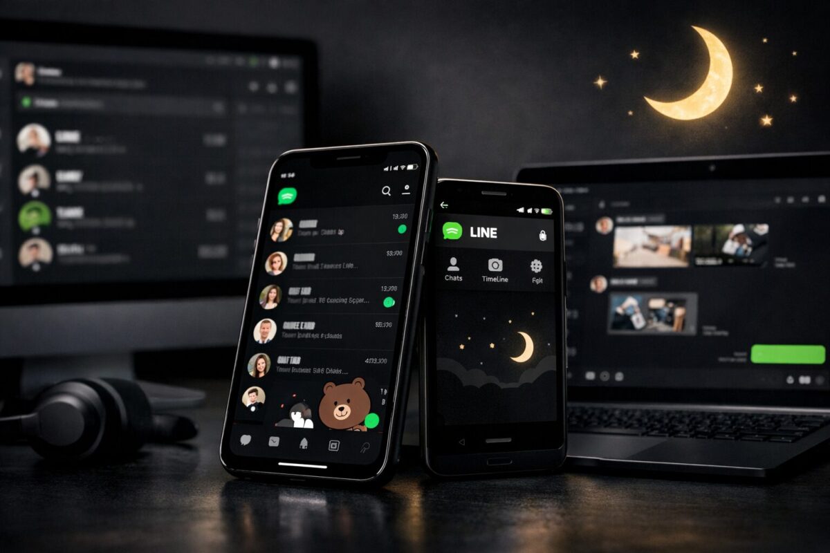 LINEの背景を黒にする方法｜ダークモード設定と解除手順【iPhone/Android/PC】