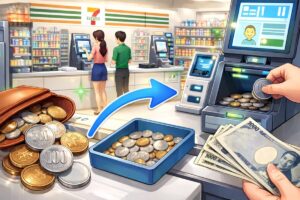 【2026年最新】セブンイレブン等コンビニで小銭両替・逆両替はできる？セルフレジの注意点と裏ワザ