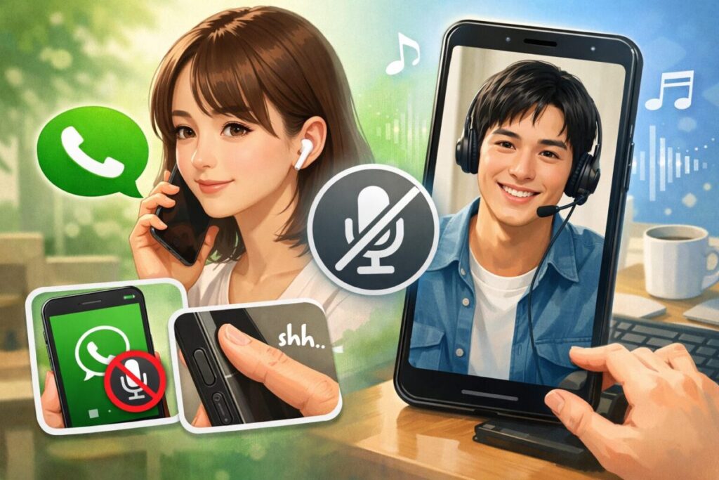 LINE通話で相手にバレないミュートのコツ!画面表示や操作音の注意点