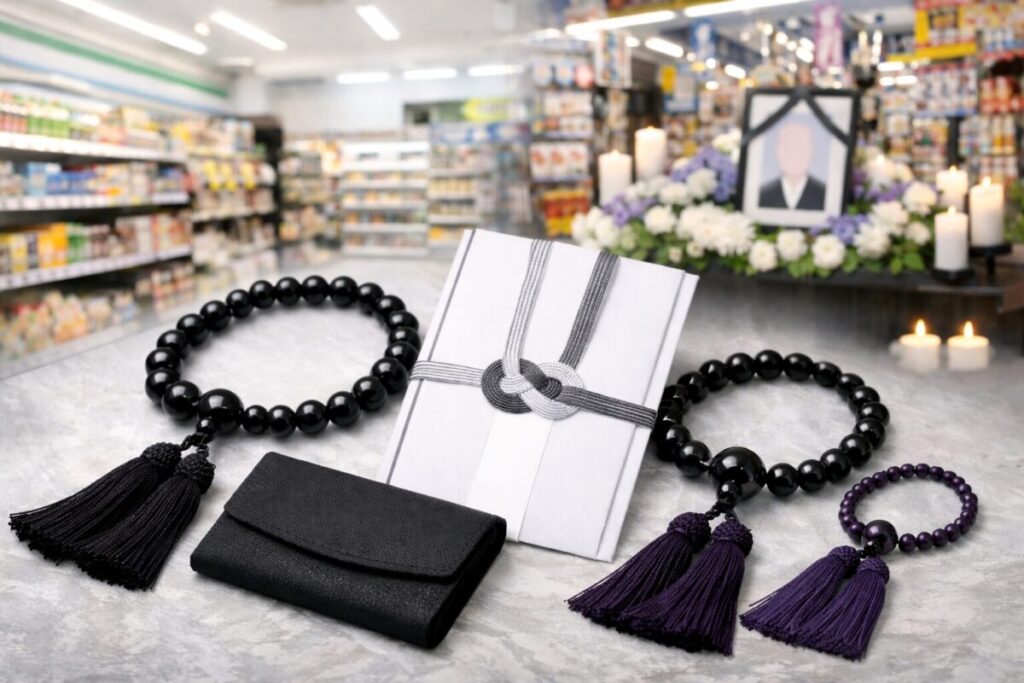 急なお葬式の数珠はどこで買える?コンビニ・ドンキなど売ってる場所まとめ