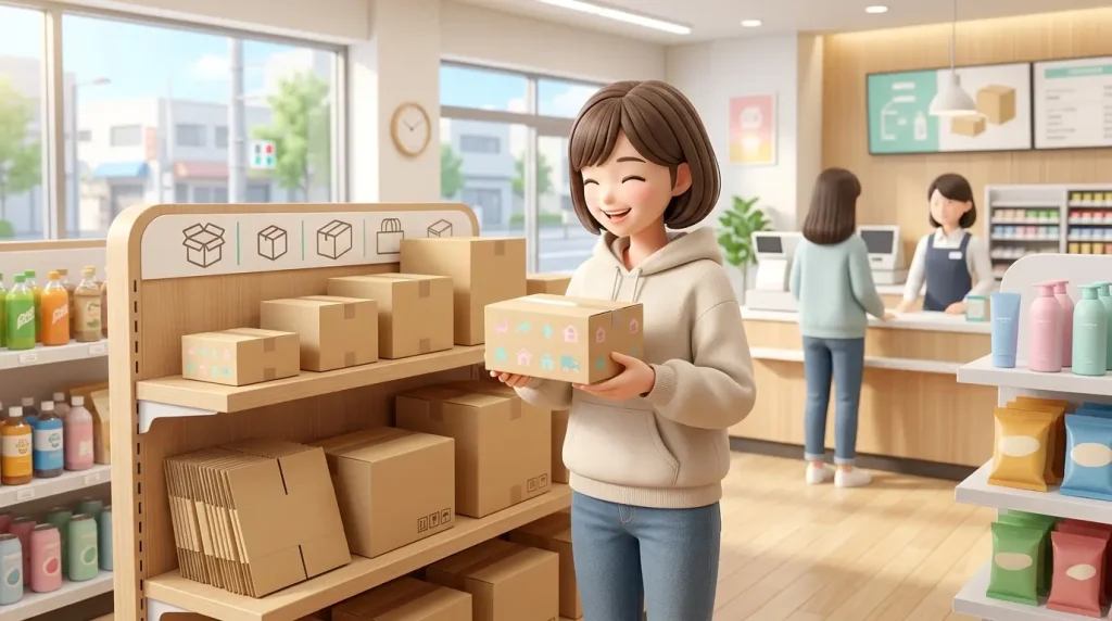 【2026年最新】コンビニで段ボールは買える？値段・サイズ・売り場と見つからない時の対処法を徹底解説