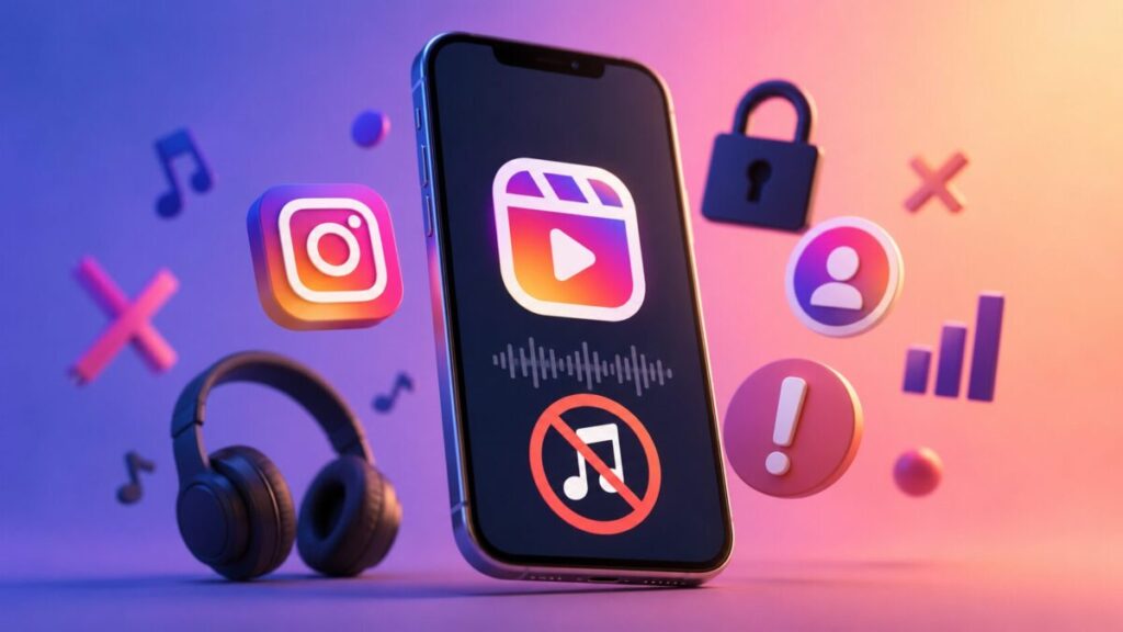 インスタで「音源が利用できません」となる原因6つと対処法!ビジネスアカウントの制限も解説