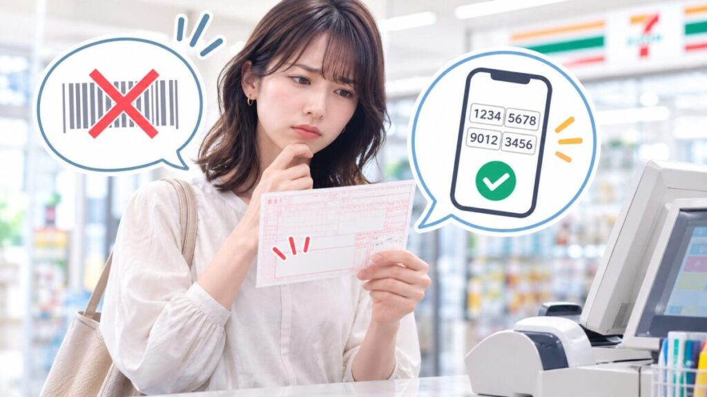 セブンイレブンの払込票にバーコードがない時の対処法！番号（13桁）での支払い手順や注意点を解説