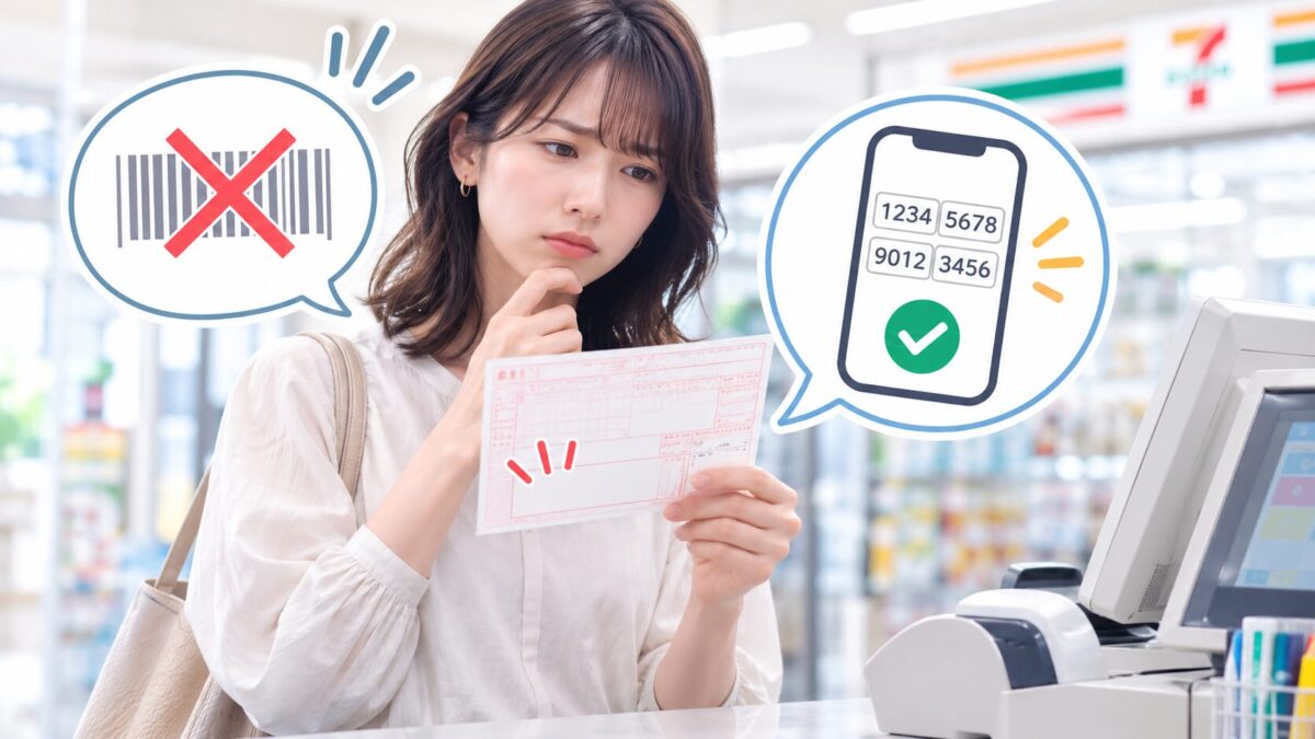 セブンイレブンの払込票にバーコードがない時の対処法!番号(13桁)での支払い手順や注意点を解説