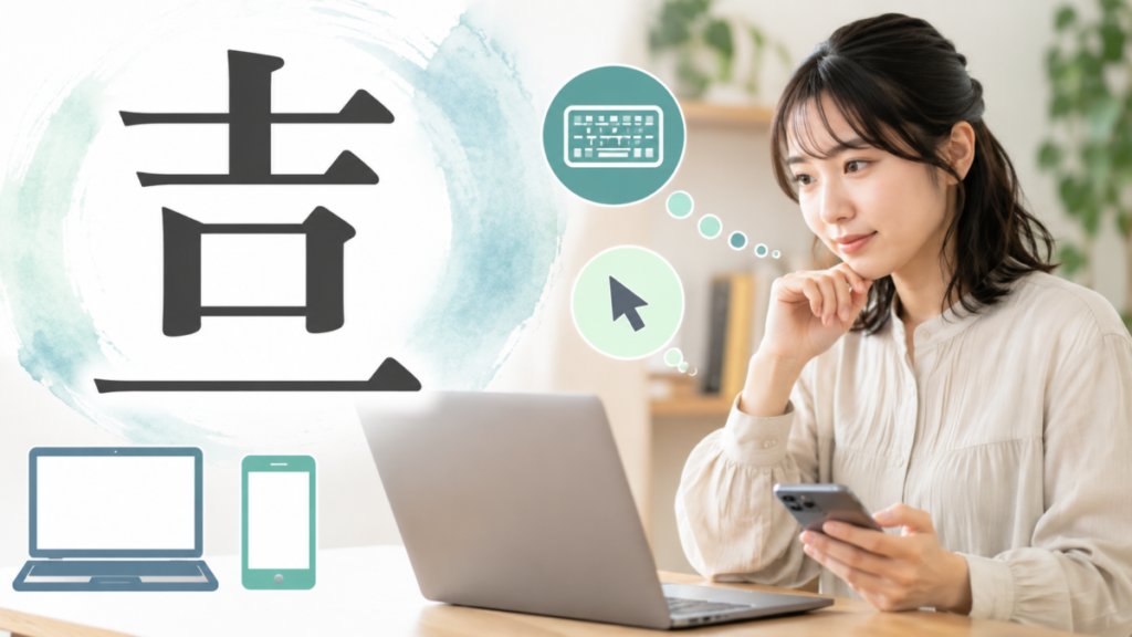 「吉」の下が長い漢字「𠮷(つちよし)」の出し方!パソコン・スマホでの変換方法を完全解説