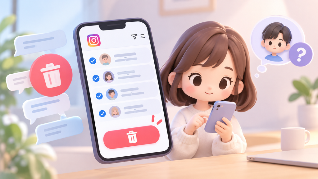 インスタDMの一括削除はできる?相手側から消えるか・注意点と復元も解説